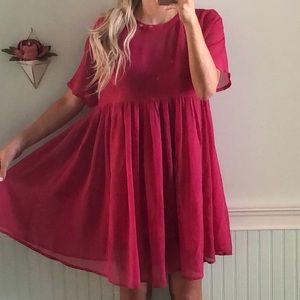 berry smock dress